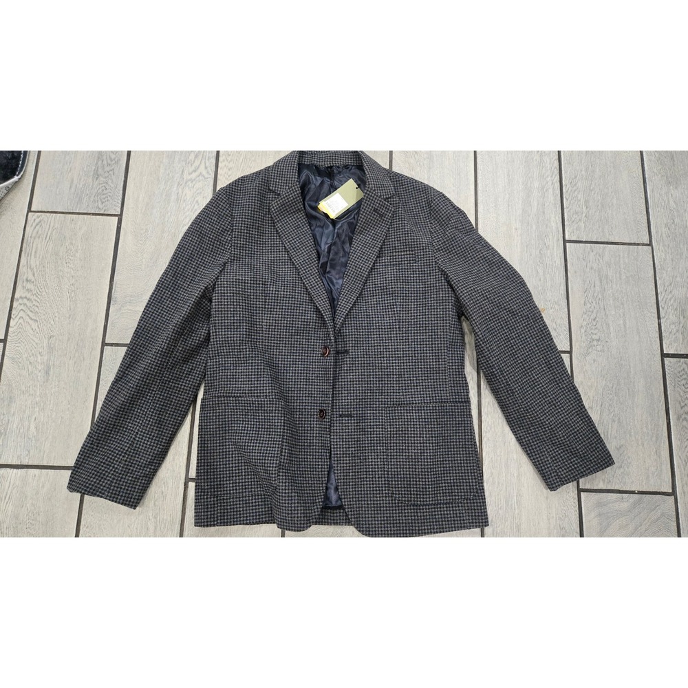 Goodfellow & Co Mens Kenwood Blazer Grey Navy Houndstooth Sport Coat Size M NWT
